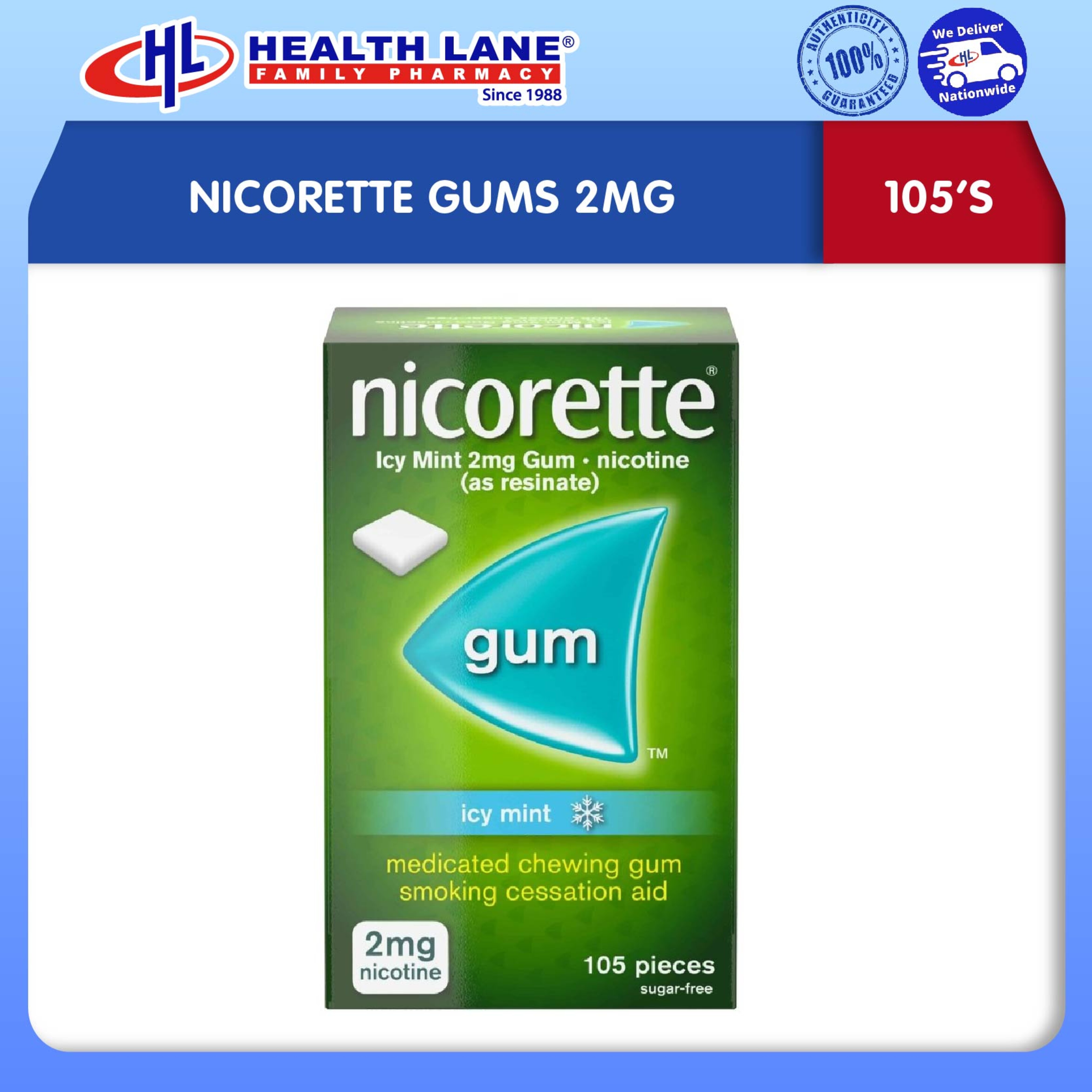 NICORETTE GUMS 2MG (105'S)